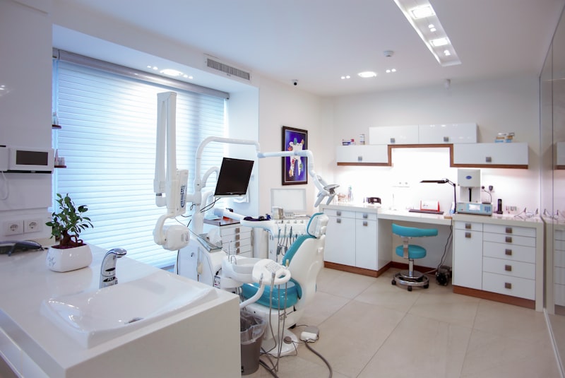 Dentist caring for a patient